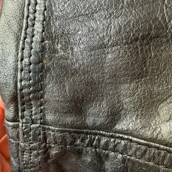 Guess Black Leather Motorcycle Jacket - Picture 7 of 10